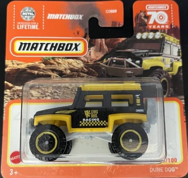 Matchbox 2023 Dune Dog [Black-Yellow] Black/Yellow 65/100
