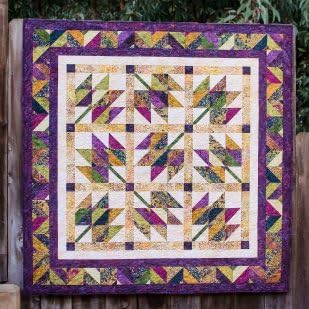 Pattern~Leaf it to Me Designed for 2 1/2 Strips- Five Sizes~ Cozy Quilt Design