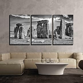 Stonehenge with Beautiful Sky x3 Panels