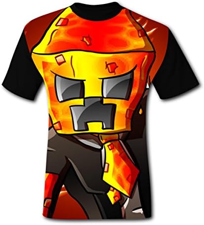 YHfgMVT Men's Fire Preston-playz Short Sleeve T-shirts Crew Neck Tee Shirt L