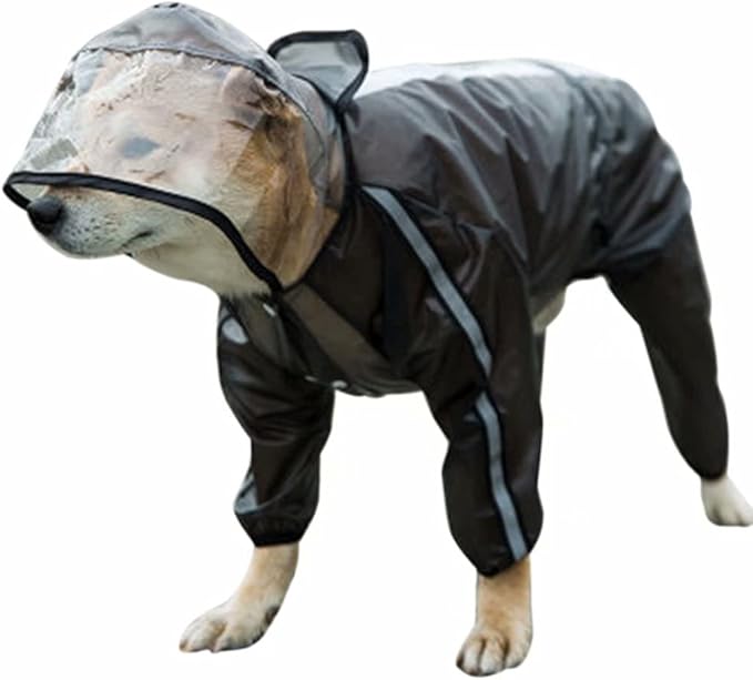 Amazon 犬用レインコート ペットレインコート 帽子付 ポンチョ式 フード 反射テープ 着脱簡単 小型犬 中型犬 大型犬 柴犬 コーギー モンベル ダックス トイプードル 通気 完全防水 耐久性 快適 防風 防水 防雪 防塵 雨天散歩 犬服 犬用合羽 犬カッパ 梅雨対策 洗濯可能