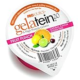 Gelatein 20 Fruit Punch: 20 grams of protein. Sugar free. Ideal for clear liquid diets, swallowing difficulties, bariatric, dialysis and oncology. Great pre or post-workout snack. (12 pack)