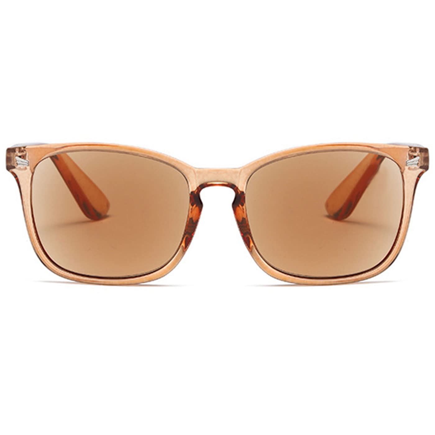 ABETOS Reading Sunglasses Tinted Sun Readers Classic Retro Eyeglasses for Women Men UV400 Protection Outdoor Reading in the Sun 1.0 1.5 2.0 2.5 3.0, Transparent Brown+2.5