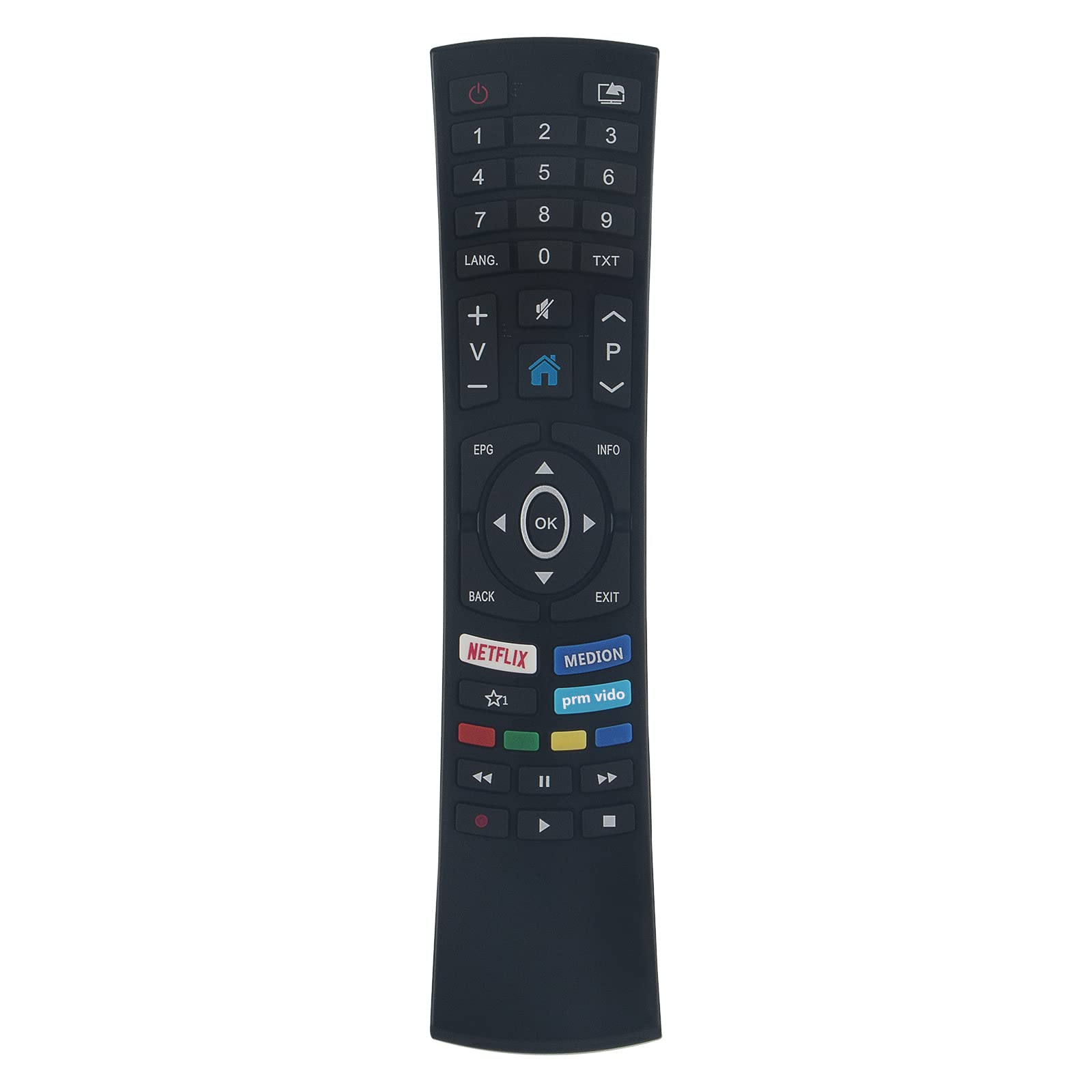 VINABTY RC1822 40069104 Replacement Remote Control fit for Medion TV MD-31511-X14305-MSN: 30026544 MD-31512-X14908-MSN: 30026546 MD-31513-X15504 MD-31355-X15555 MD-31510-X14000-MSN: 30026542