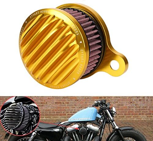 CICMOD Air Cleaner Intake Filter System Kit for Harley sportster XL883 XL1200 2004-2014 (Gold)