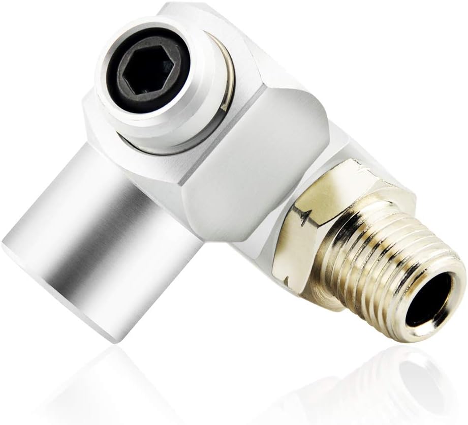 Tailonz Pneumaitc 4Pcs 1/4 Inch Air Tool Swivel Fitting 360 Degree Swivel Air Hose Connector Industrial Swivel Portable Air Tool Adapter - - 