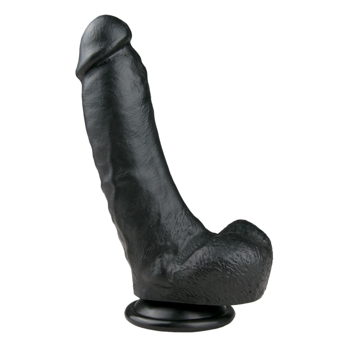 Easytoys Dildo Collection - Real Dong with Beautiful Acorn for Real Feel - 20 cm - Black - 100% Phthalate-Free Soft PVC - Lifelike Realistic Dong with Suction Cup