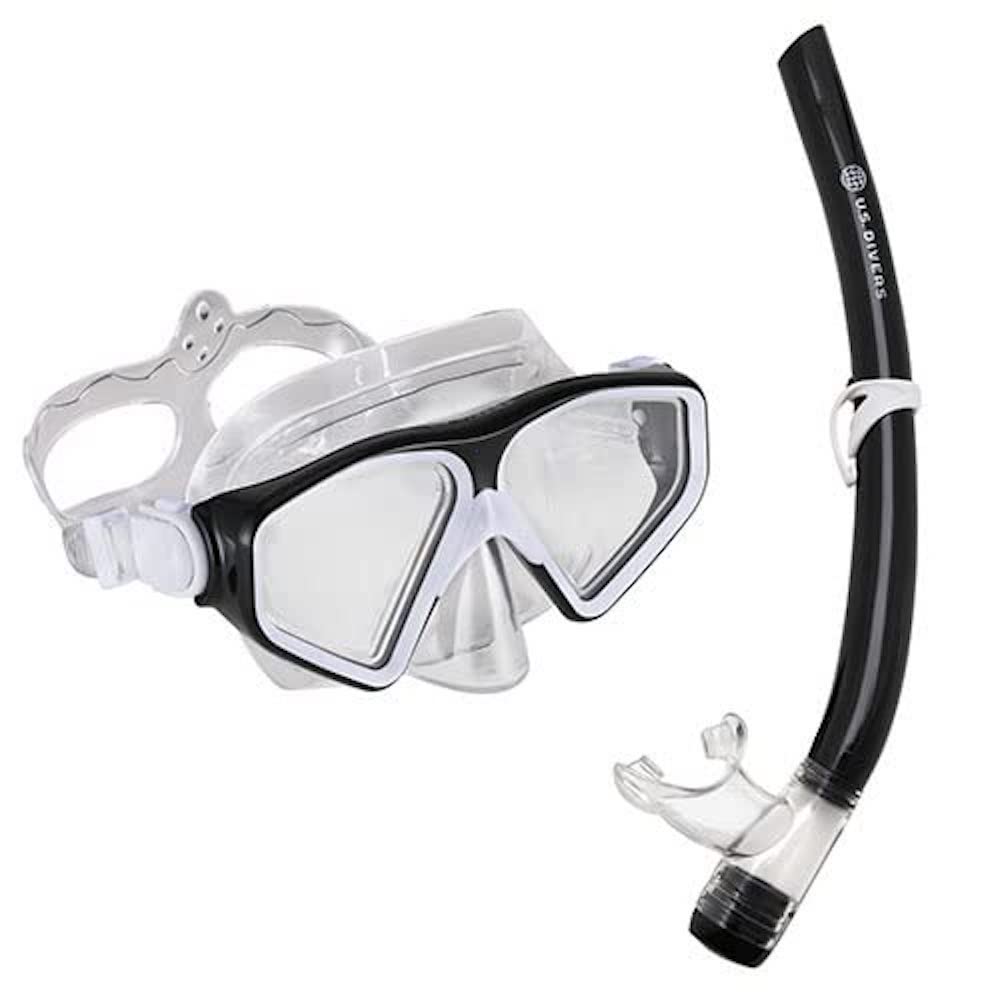 US.Divers Snorkeling & Diving Combo Tiki | Mask and snorkel | Adult | UV Protection | Anti-fog and Anti-leak lenses| Water Hiking | Snorkeling | 180° Panaramic Vision| Men and Women