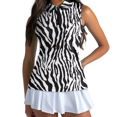 Boatee Zebra Women's Golf Sleeveless Shirt Racerback Design… at Amazon