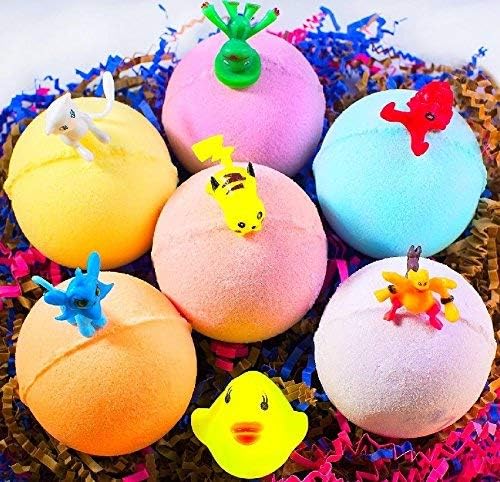 Bath Bombs Gift Set with SURPRISE TOYS INSIDE for Kids – Natural and Safe Bath Bombs with Essential Oils - MADE IN USA