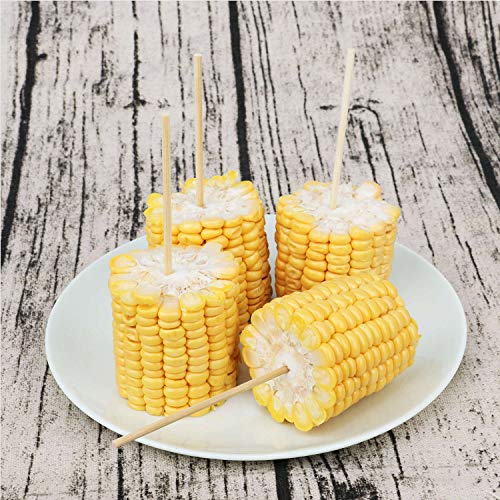 Easytle Natural Bamboo Skewers Sticks for BBQ, Appetizer, Vegetables, Cheese, Fruit, Corn and More Food, 200 Pcs (4 Inch)