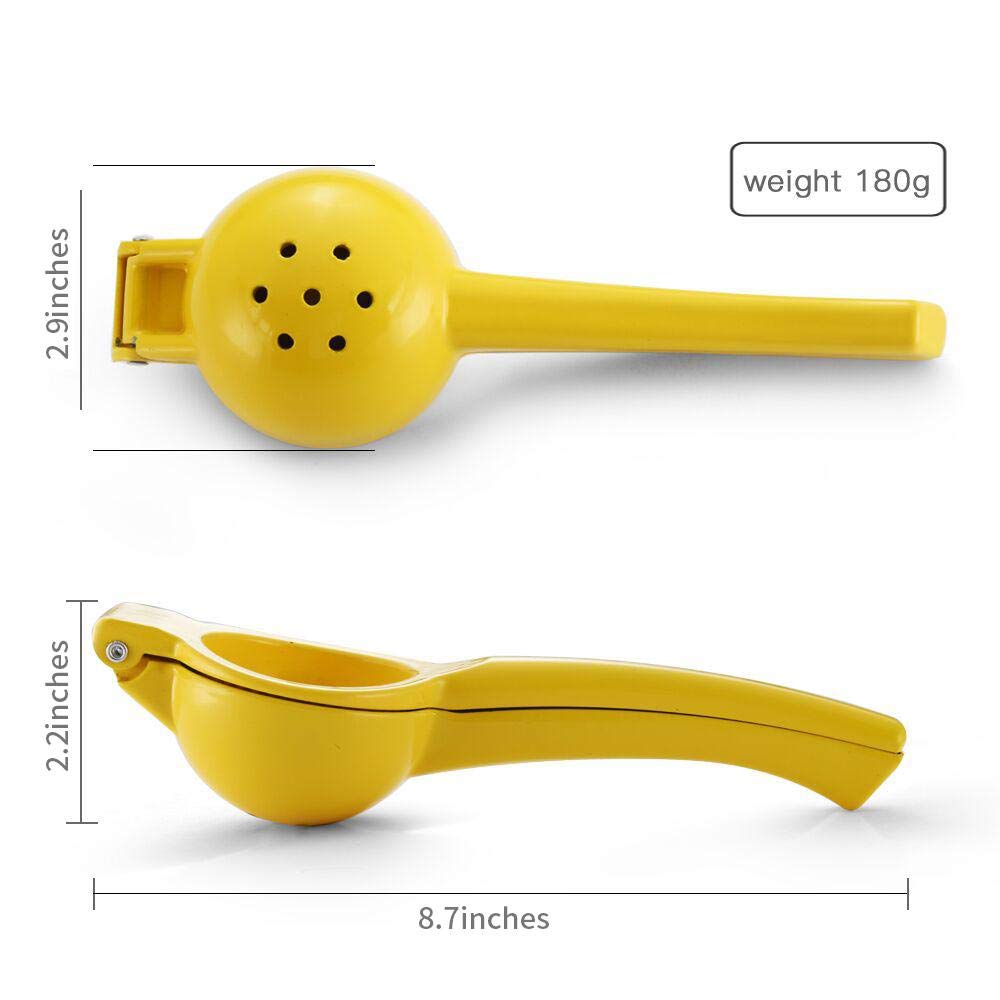 Manual Juicer Citrus Lemon Squeezer, Fruit Juicer Lime Press Metal, Professional Hand Juicer Kitchen Tool(Yellow）