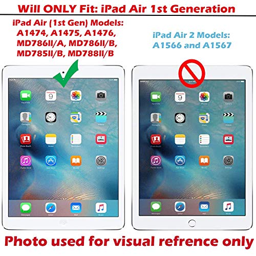 OmniRepairs Touch Screen Glass Digitizer Assembly OEM Replacement with Home Button Compatible for iPad Air 1st Generation with Adhesive Tape, Screen Protector and Repair Toolkit (White)
