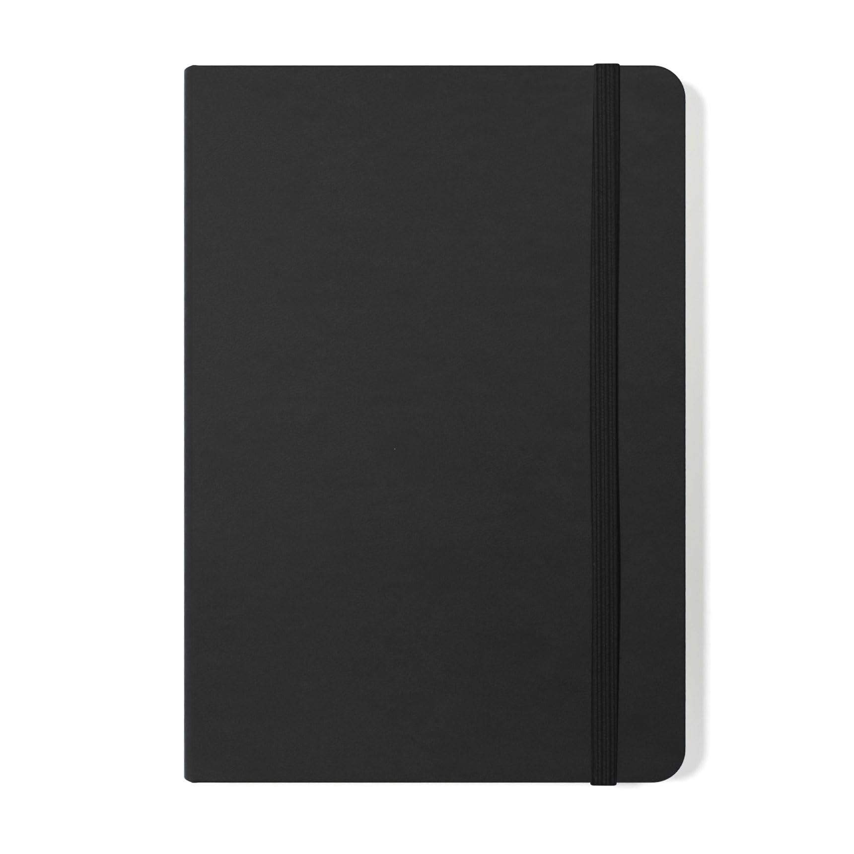 Silvine A5 Executive Hardback Notebook/Journal Black - Lined 90gsm (160 Pages) — image 1