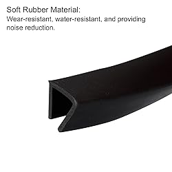 uxcell U Channel Edge Trim, 11.5ft Length Rubber