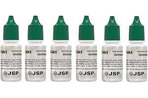 Gemtone Gold Testing Kit, 14K Purity Testing Solution, 6 Bottles, Jewelry and Precious Metal Analysis