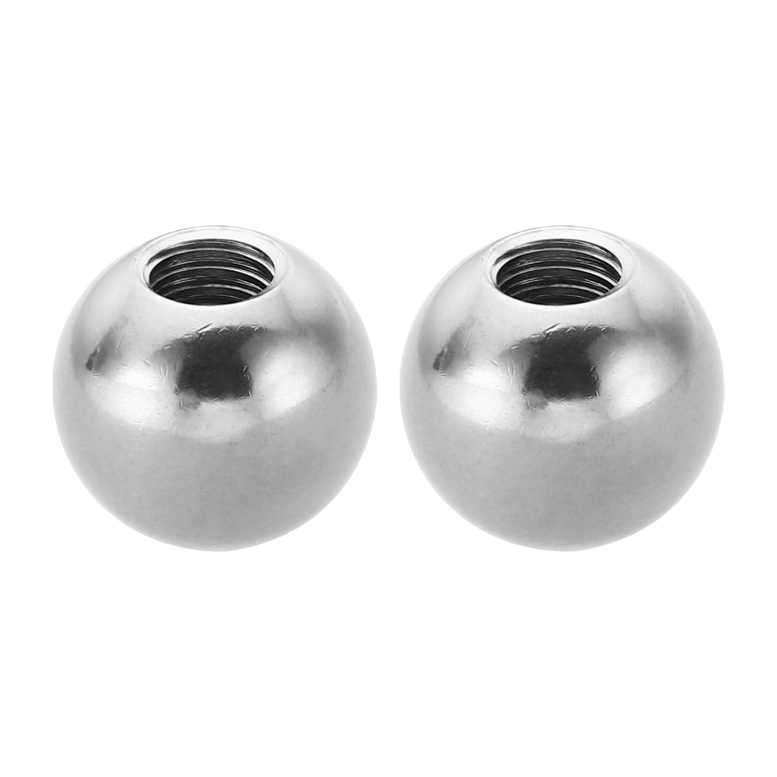 PATIKIL M8x19mm Ball Nuts Knob, 2 Pcs Female Thread 304 Stainless Steel Round Blind Hole Screw Cap Cover for Lighting Machinery DIY Decoration, Silver
