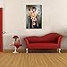 Sea Charm - Fashion Toilet Sexy Woman Canvas Print Modern Bar Girl Smoking and Drinking in Restroom Painting Picture Poster Framed for Bedroom Hotel Wall Decoration -24x36inches (girl-2)