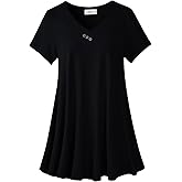 LARACE Plus Size Tops for Womens T Shirts Button Down Summer Clothes Short Sleeve Tunics Casual V Neck Blouses