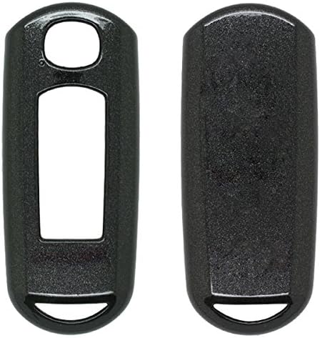 BROVACS Paint Metallic Colour Shell Cover ABS Hard Case Holder Compatible with MAZDA Smart Remote Key Fob SV0531 Black