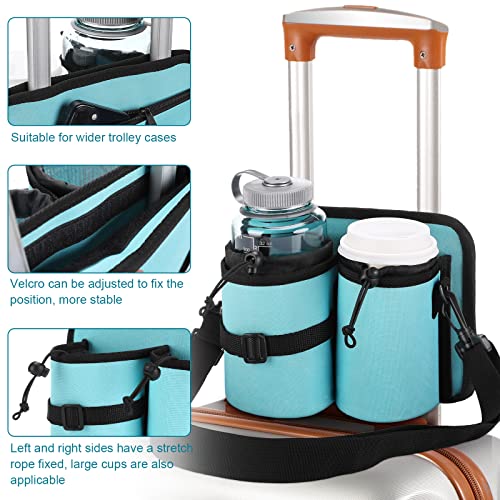Luggage Travel Cup Holder for Different Size Cup Bottle丨With Adjustable Shoulder Straps Insulation 丨Free Your Hands丨Airplane Suitcase Luggage Accessories
