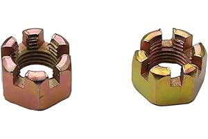 Slotted Hex Castle Nut for Taotao Coolster Max Trade Ice Bear Wildfire ATV (2-Pack) (M14x1.5)