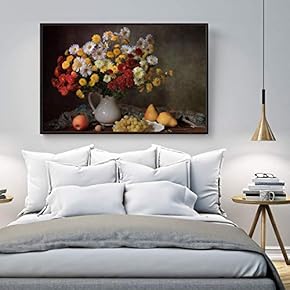 Floating Framed Canvas Wall Art for Living Room, Bedroom Still Life Canvas Prints for Home Decoration Ready to Hang - 16x24 inches
