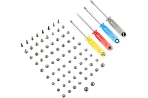 MMOBIEL Complete Full Screw Set Compatible with iPhone XR 6.1 Inch with 2 of Each Pentalobe Screw Color Incl. 4 Screwdrivers