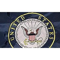 usep 2x3 Embroidered Double Sided U.S. Navy Emblem Seal Crest Solarmax Nylon Flag