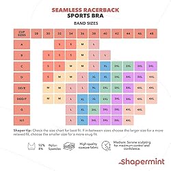 SHAPERMINT Seamless Racerback Wireless Sports Bra