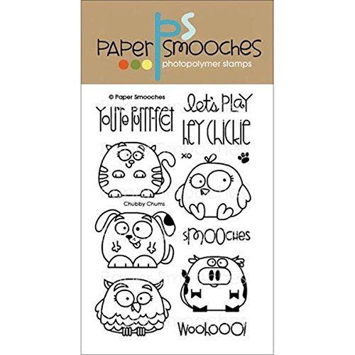 Paper Smooches Clear Stamps, 4 by 6-Inch, Chubby Chums