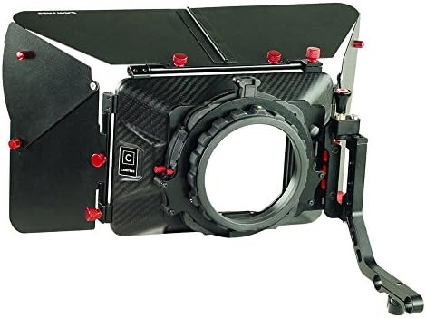 CAMTREE Carbon Fiber Professional Carbon Fiber Matte Box with Swing Away for 15mm Rod Support for Video DSLR Moving Making Cameras(C-MB-20-CF)