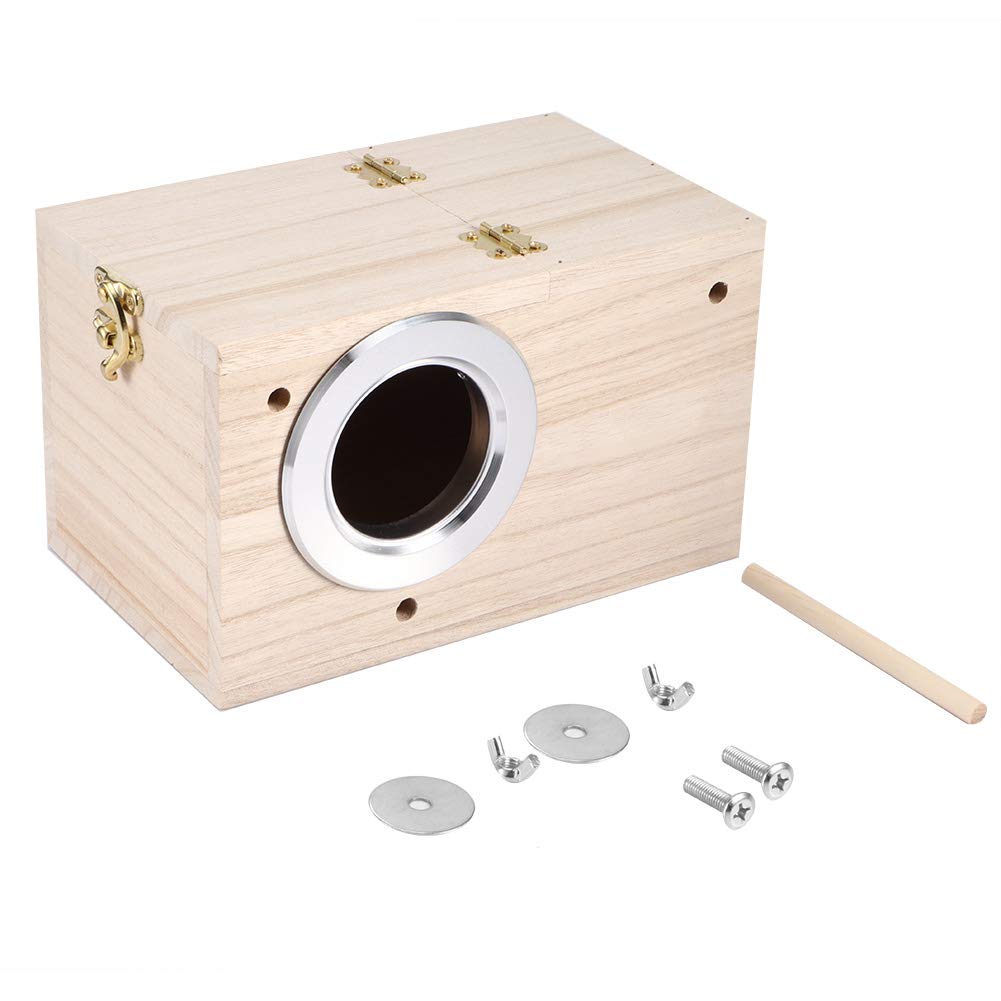 Breeding Box, 12x12x19.5cm Wooden Bird House Pet Warm Incubation Breeding Box for Birds Breeding Use