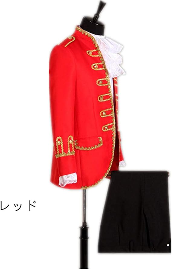 Amazon Co Jp サイズ有xs S M L Xl 公爵 宮廷服 男性用スーツ 5点セット コスプレ衣装 演出服 王子様 貴族 衣装 メンズ 宮廷服 中世 大人 演奏会 撮影用 舞台ステージ衣装 演劇オペラ声楽 貴族服装 ヨーロッパ クリスマス仮装 ハロウィン衣装d9081c0 Xs レッド