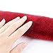 Dotesy 2 Pcs Soft Faux Sheepskin Wool Car Safety Seat Belt Pads Shoulder Strap Cover Neck Cushion (Wine Red)