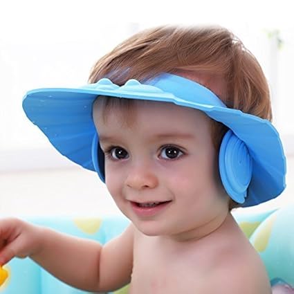 Japp Baby Toddler Shampoo Bath Shower Cap Wash Hair Ear Shield, Multi Color
