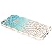 iPhone 6 Case, iPhone 6s Case,JAHOLAN TPU Silicone Gel Soft Clear Case Cover for Iphone 6 6S - Blue White Tribal Henna