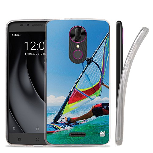Coolpad Revvl Plus Case, Clear Flexible Soft TPU Gel Skin Protective Cover For Coolpad Revvl Plus - Printed Parasailing