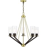 Livex Lighting 5 Light Satin Brass & Bronze Chandelier