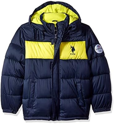 orange polo bubble jacket