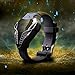 LED Watch Digital Fashion Cobra Men's Watch Silicone Iron Man Triangle Dial Sports Wristwatches (Black)