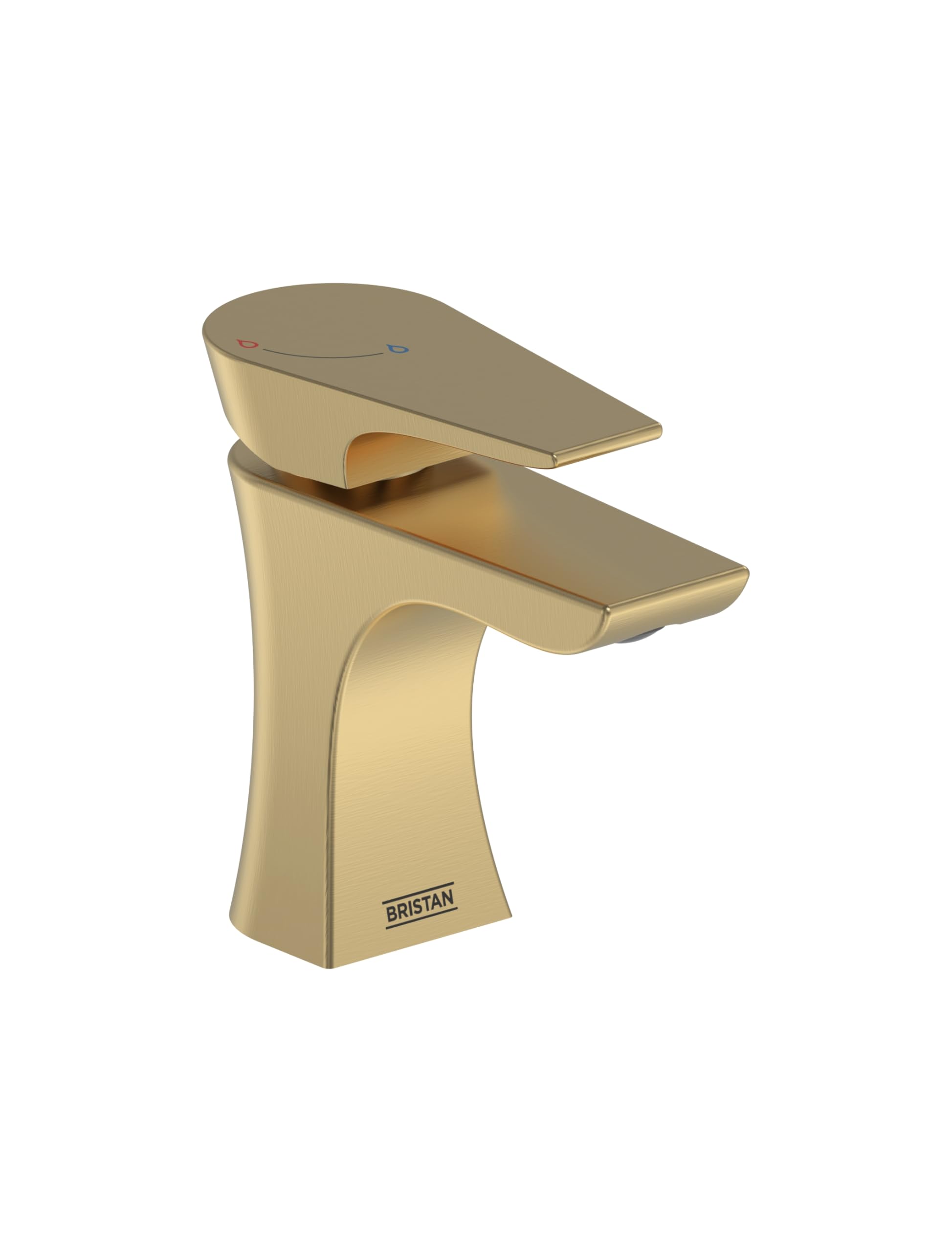 Bristan Hourglass Eco Start Bathroom Basin Mixer Brushed Brass Tap