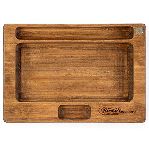 Beamer Juju All-Natural Bamboo Rolling Tray - Original Finish - 7 X 5 inch