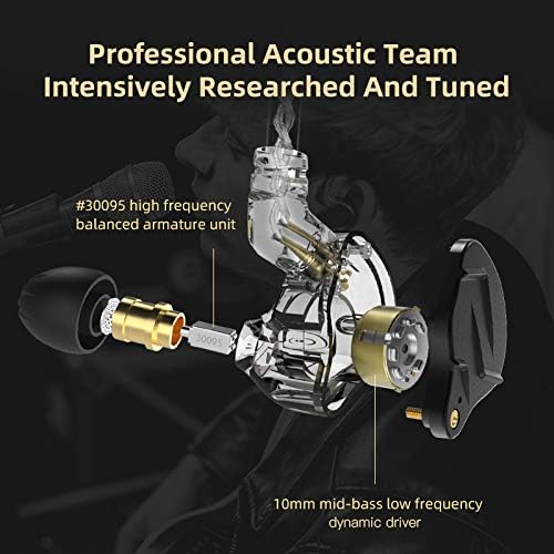 KZ ZSN Pro X HiFi in Ear Earphone, KZ Headphone Dual Drivers 1BA 1DD in-Ear Earbuds with HD Microphone Remote Line Control - Image 3