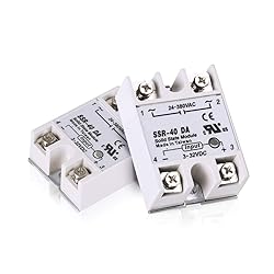 HiLetgo 2pcs SSR-40DA Solid State Relay Single