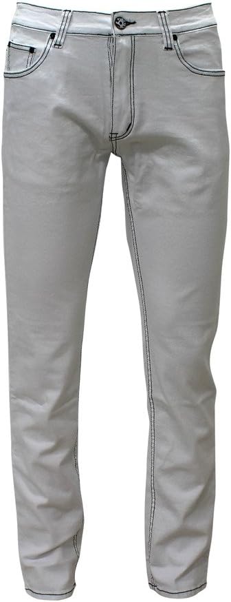 Evolution Division Men's Black and White Fashion Pants with Stretch
