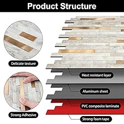 KASARO 10-Sheet Peel and Stick Backsplash Tiles