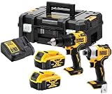 DEWALT 18V XR Brushless Compact Twin Pack 2x4.0Ah Batteries Charger view 2