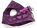 Lanyarco Purple Lovely Heart Print Fleece Padded Soft Dog Harness Safe Harness Winter Pet Harnesses for Small Dogs,Medium Size