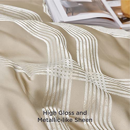 Bedsure King Size Duvet Cover Gold Duvet Cover King Size, Geometric